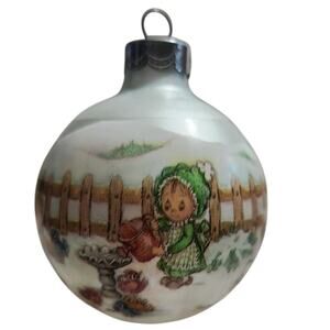 Betsey Clark Home for Christmas Glass Keepsake Ornament 1989